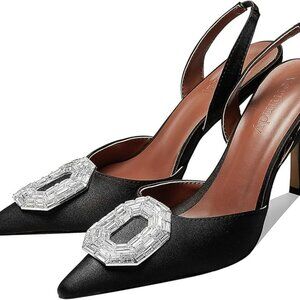 NWT Vertundy Women's Rhinestone Slingback Stiletto Heels